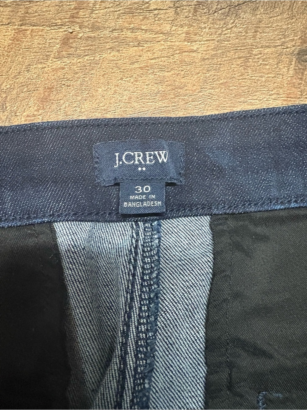 J. Crew Cotton Blend Wide Leg Dark Wash Trouser Denim Jeans Size 30 - Picture 2 of 4